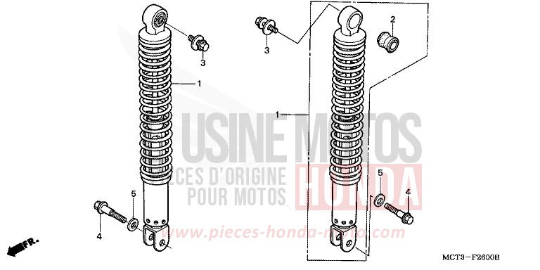 REAR CUSHION for Silver Wing FORCE SILVER METALLIC (NH411) from 2002